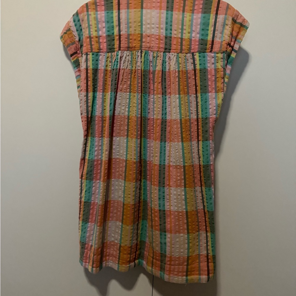 Free People Dreamers Madras Plaid Mini Dress - Picture 8 of 9